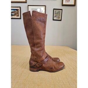 UGG Channing 3184 Leather Tall Riding Boots Distressed Festival Womens 8.5